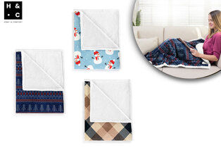 Merveilleux plaid doux avec motif de Noël