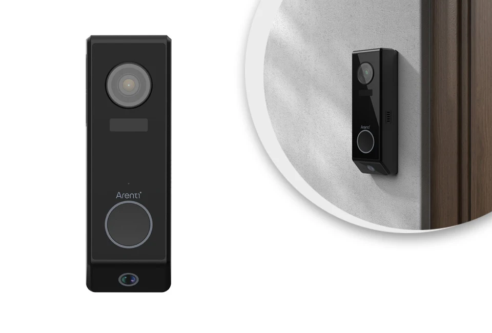 Oplaadbare wifi video deurbel met dubbele camera