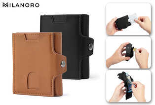 Portefeuille élégant avec système de rangement astucieux