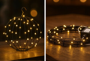 Zusammenklappbare Lichtkugel mit warmweißem Stimmungslicht — 5