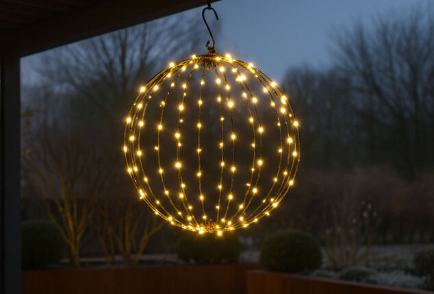 Zusammenklappbare Lichtkugel mit warmweißem Stimmungslicht