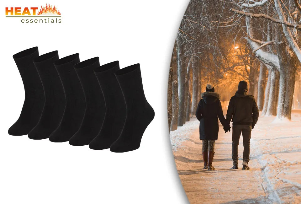 3 of 6 paar thermische wintersokken