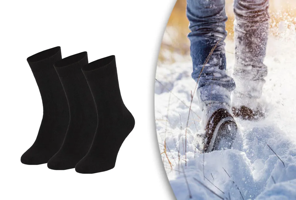 3 of 6 paar thermische wintersokken