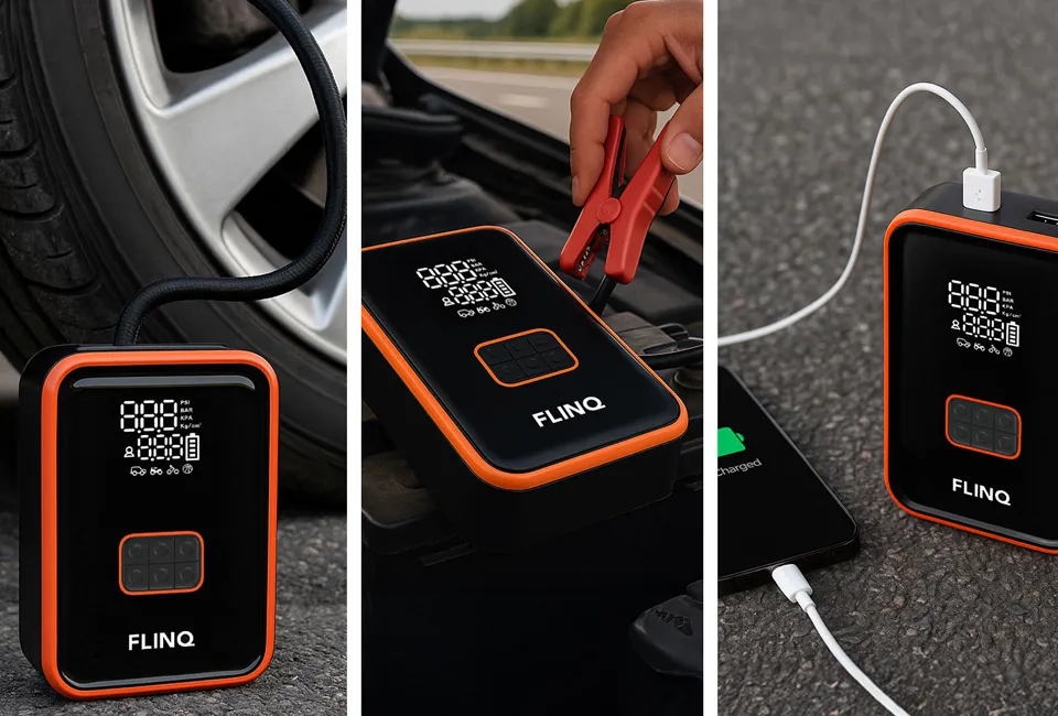 D&eacute;marreur 2-en-1 avec compresseur