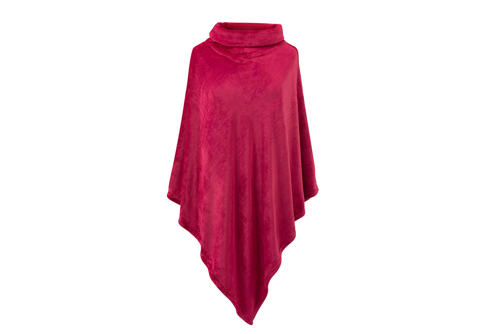 Bequemer Fleece-Poncho für drinnen und draußen