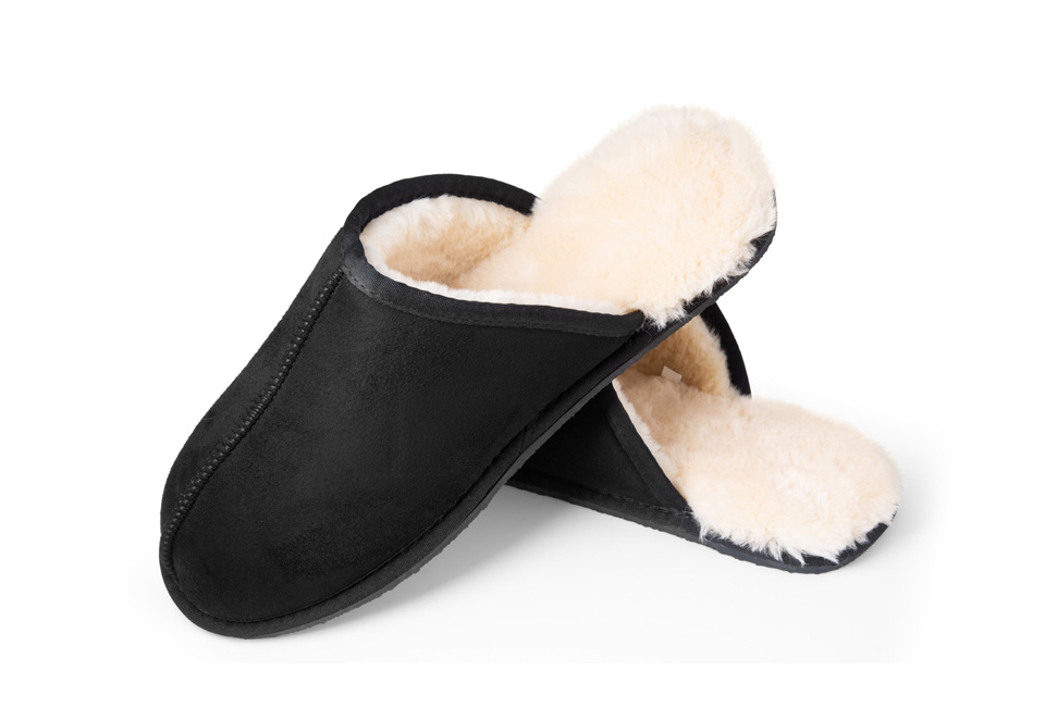 Zachte pantoffels met warme voering