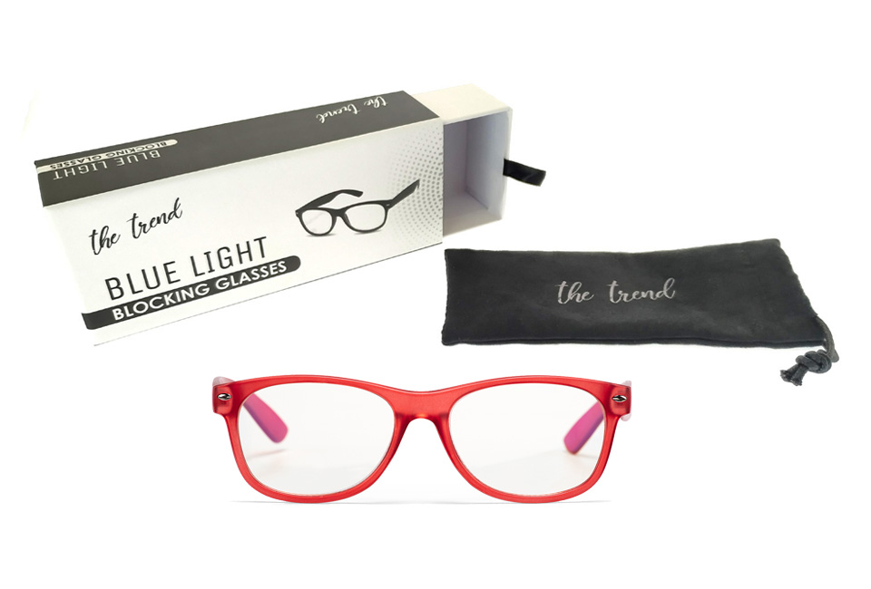 Bescherm je ogen met deze blauwlichtfilter computerleesbril, inclusief gratis opbergzakje