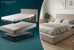 Luxueux lit avec cadre en velours doux