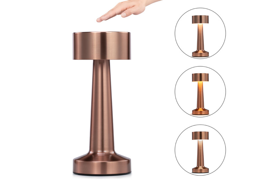 Candeeiro de mesa elegante para interior com 3 modos de iluminação