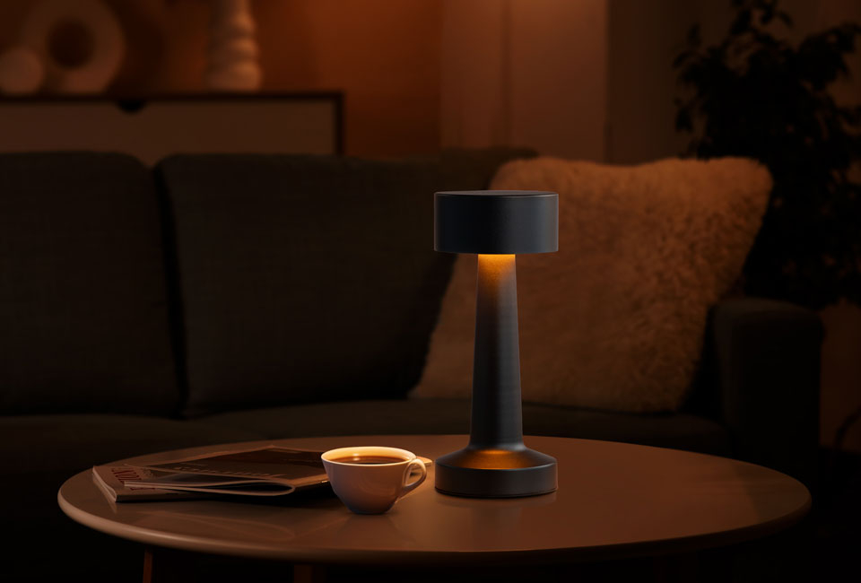 Candeeiro de mesa elegante para interior com 3 modos de iluminação