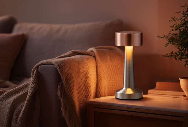 Candeeiro de mesa elegante para interior com 3 modos de iluminação