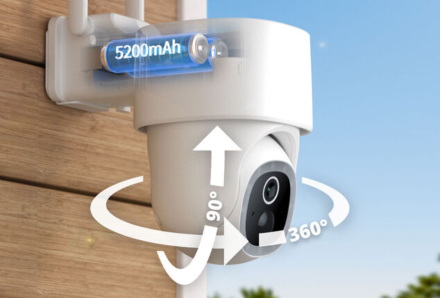 Solar-powered outdoor security camera with night vision