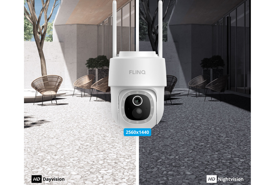 Solar-powered outdoor security camera with night vision