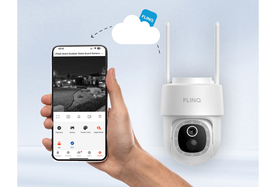 Solar-powered outdoor security camera with night vision