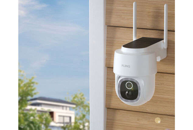 Solar-powered outdoor security camera with night vision