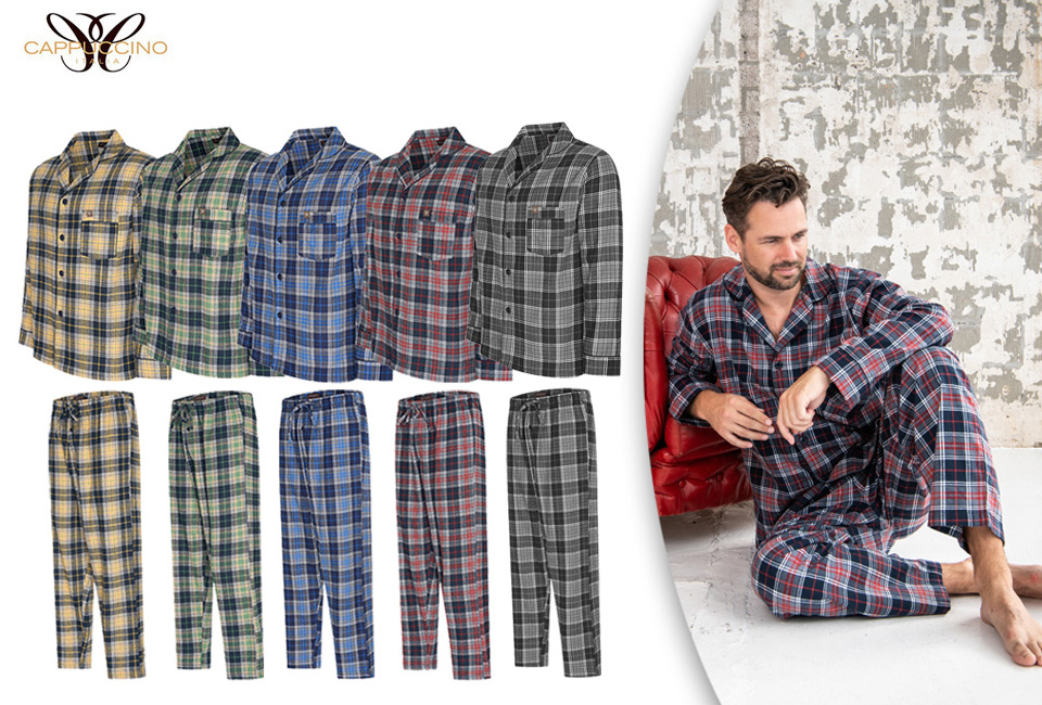 Pijama de flanela para homem