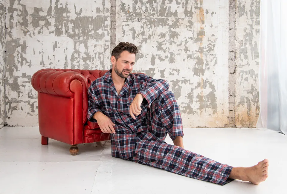 Pyjamas i flanell f&ouml;r herr