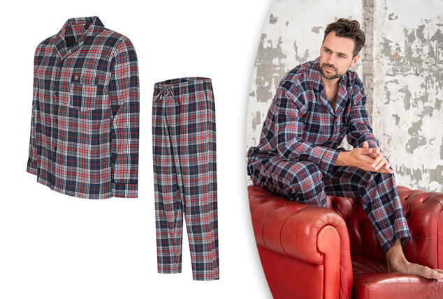 Pijama de flanela para homem