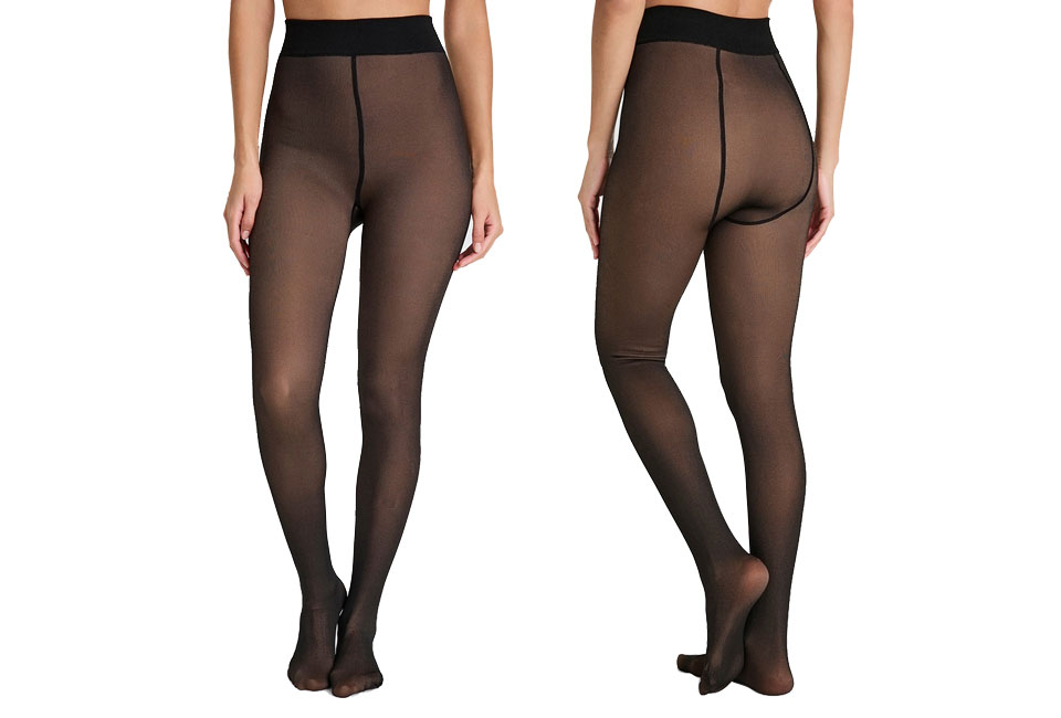 Collant en nylon avec doublure en polaire