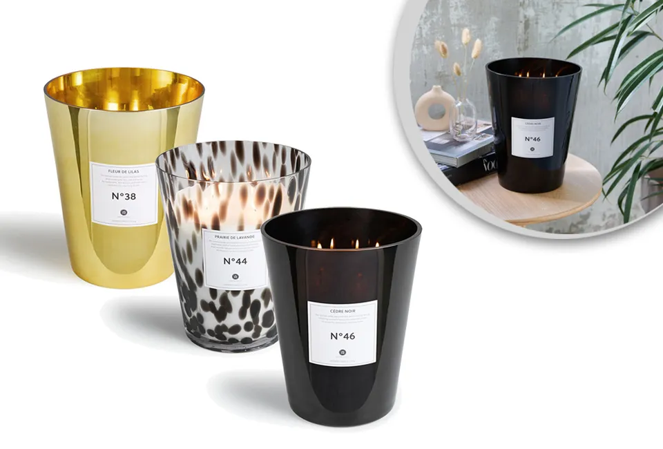 Luxury XL scented candles with 4 wicks