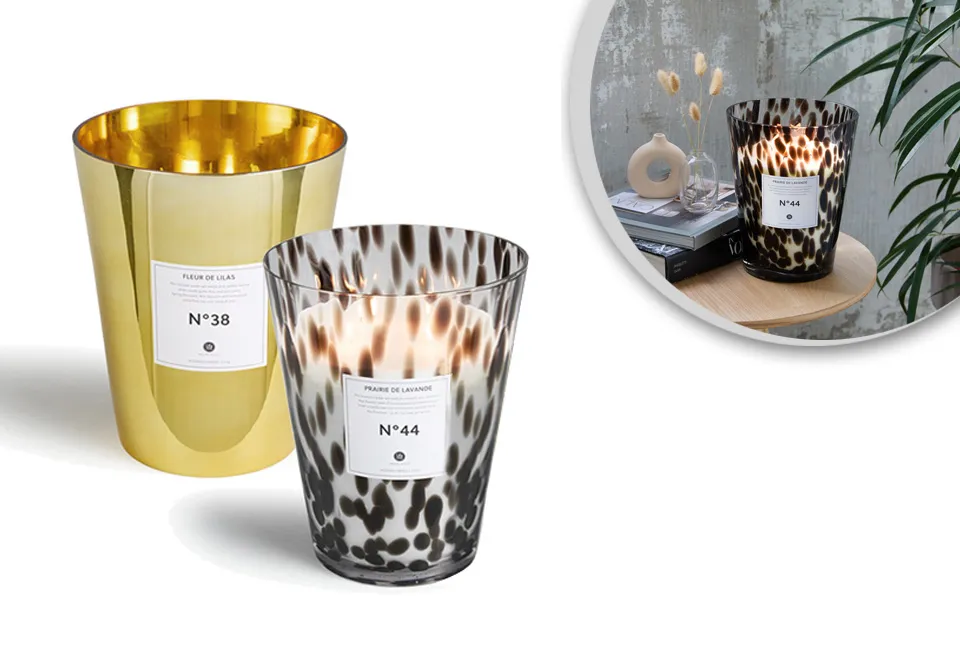 Luxury XL scented candles with 4 wicks