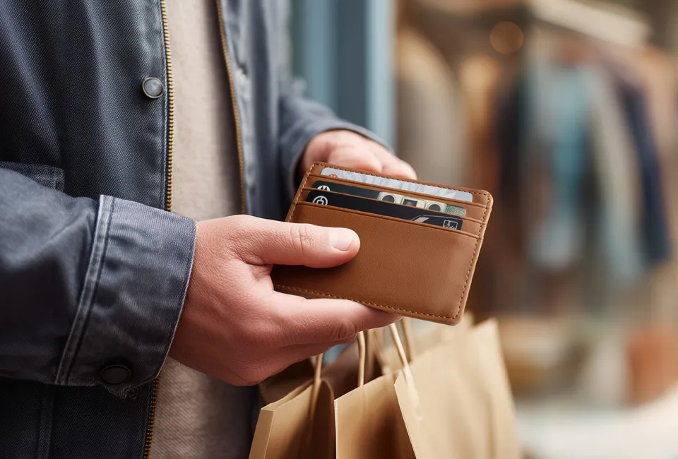 Etui na karty ze sztucznej sk&oacute;ry z 4 przegr&oacute;dkami