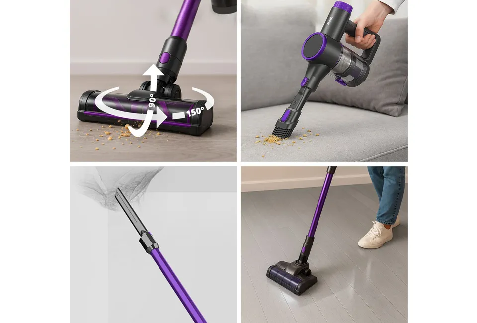 Aspirador vertical 3 em 1 potente com função de mopa