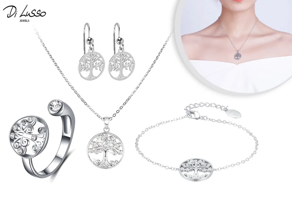 Di Lusso jewellery with Austrian crystals - necklace, ring, bracelet or earrings