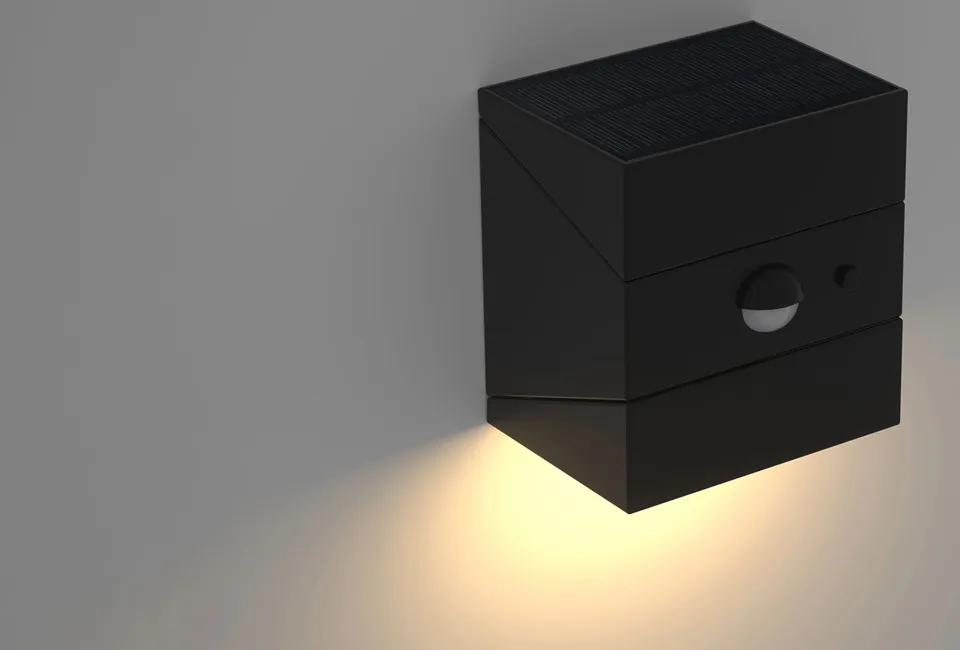 Juego de 2 apliques giratorios alimentados por energ&iacute;a solar