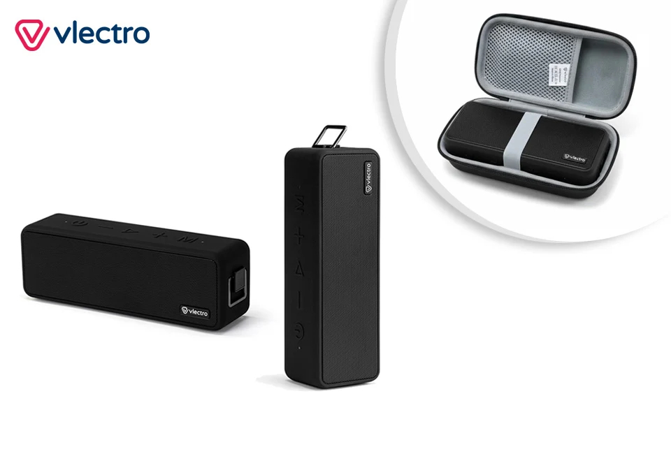 Geavanceerde bluetooth speaker met nieuwste technologieën en met gratis opbergcase