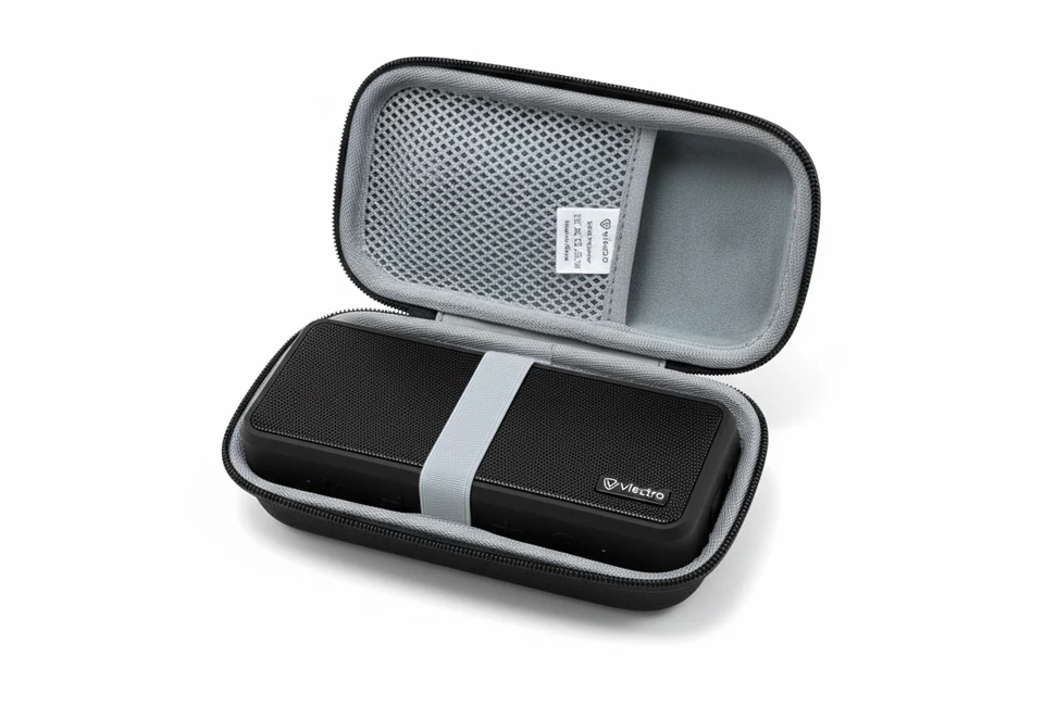 Geavanceerde bluetooth speaker met nieuwste technologieën en met gratis opbergcase