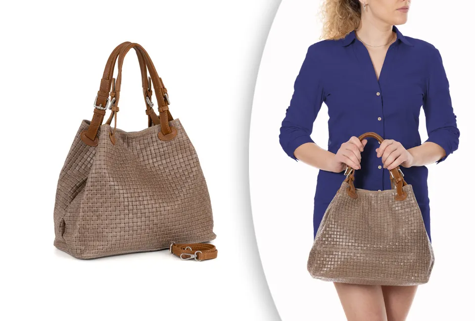 Elegante Lederhandtasche