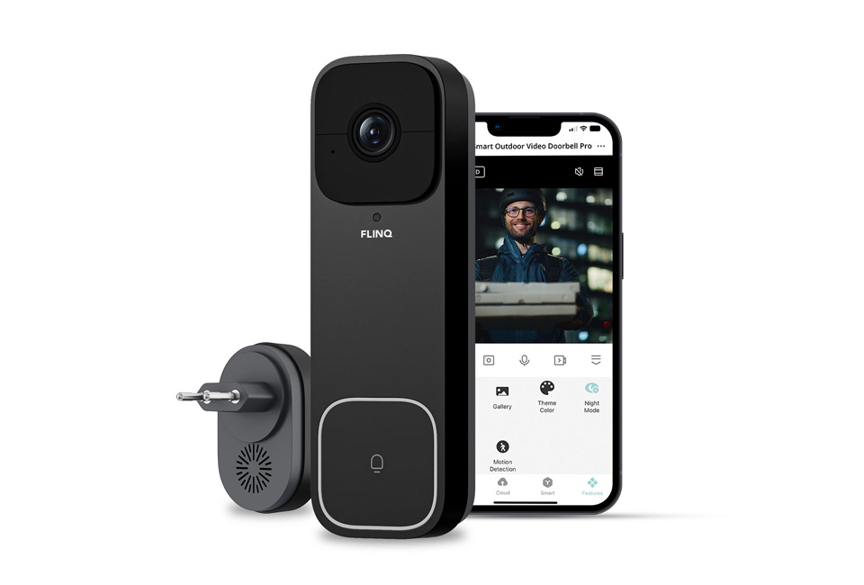 Sonnette vidéo intelligente avec caméra 2K
