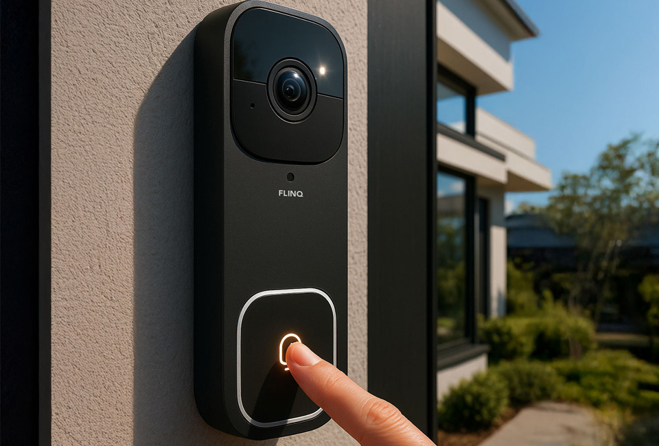 Sonnette vidéo intelligente avec caméra 2K