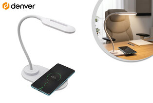 Elegante Schreibtischlampe mit integriertem kabellosen Ladegerät