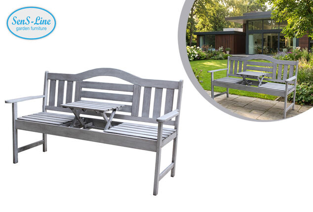 Panca da giardino elegante in legno duro meranti