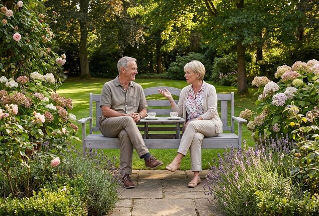 Panca da giardino elegante in legno duro meranti