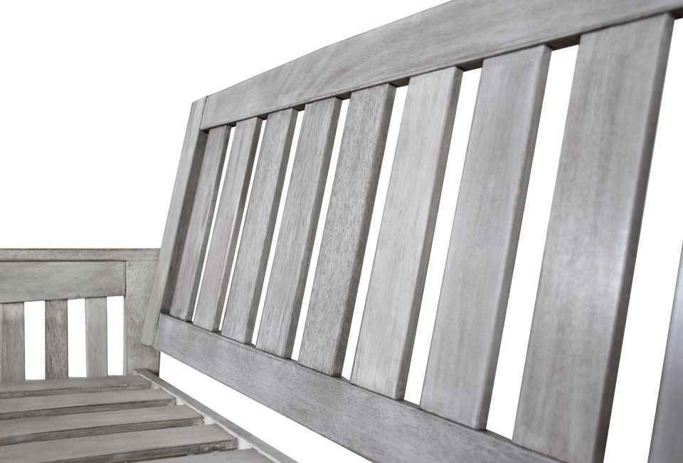 Panca da giardino elegante in legno duro meranti