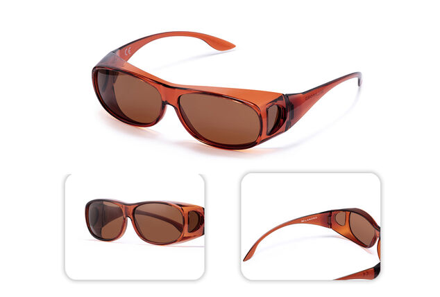 Sur-lunettes de soleil polarisées et protection UV à 100% avec étui de protection