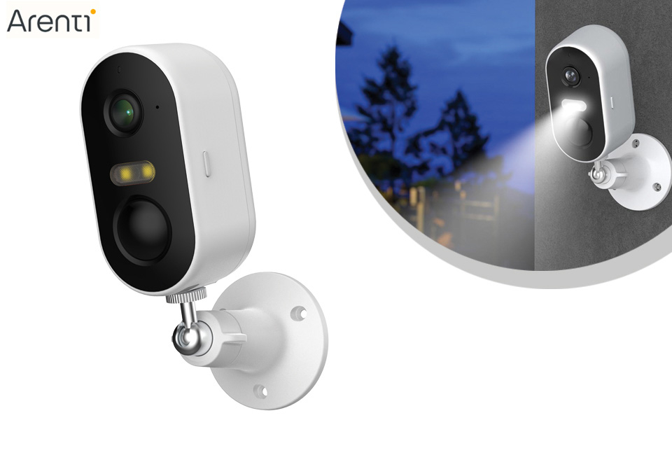 Caméra de surveillance extérieure avec vision nocturne et carte SD de 64 GB gratuite