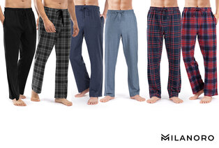 Set van 2 heerlijk zachte katoenen pyjamabroeken voor heren — 1