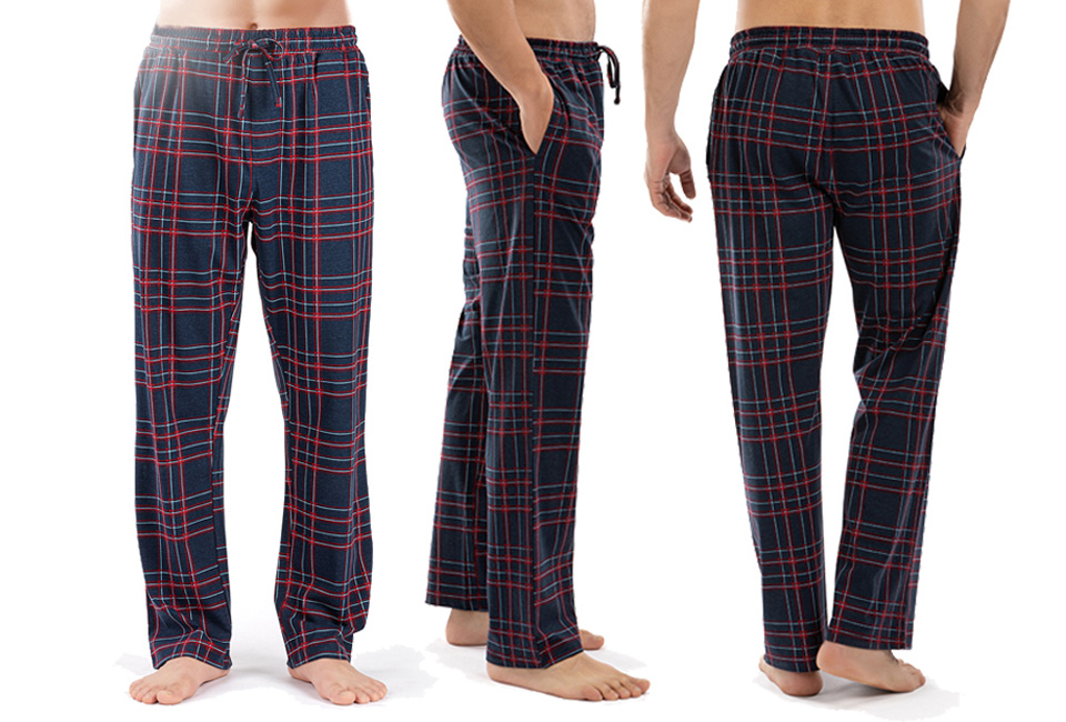 Set van 2 heerlijk zachte katoenen pyjamabroeken voor heren