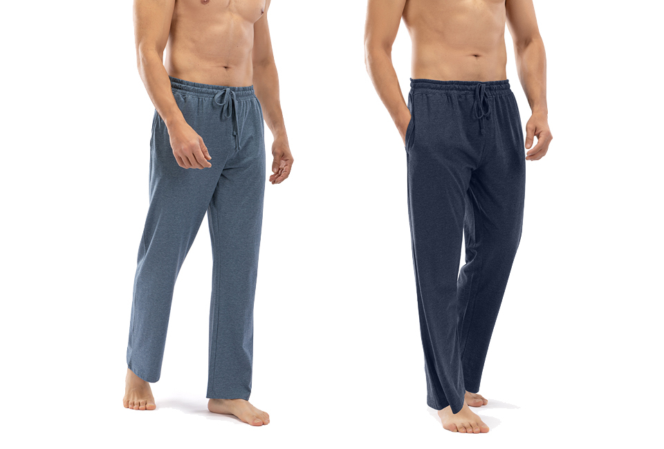 Set van 2 heerlijk zachte katoenen pyjamabroeken voor heren
