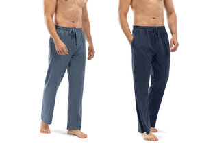 Set van 2 heerlijk zachte katoenen pyjamabroeken voor heren — 5