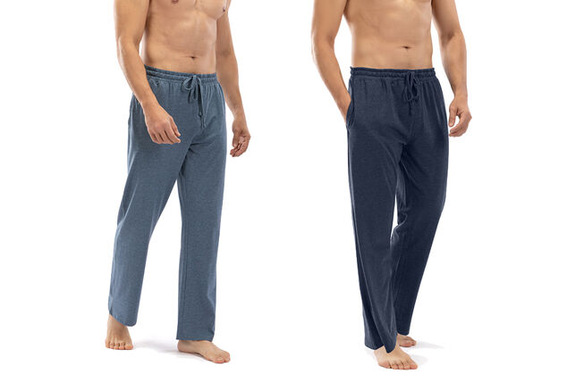 Set van 2 heerlijk zachte katoenen pyjamabroeken voor heren