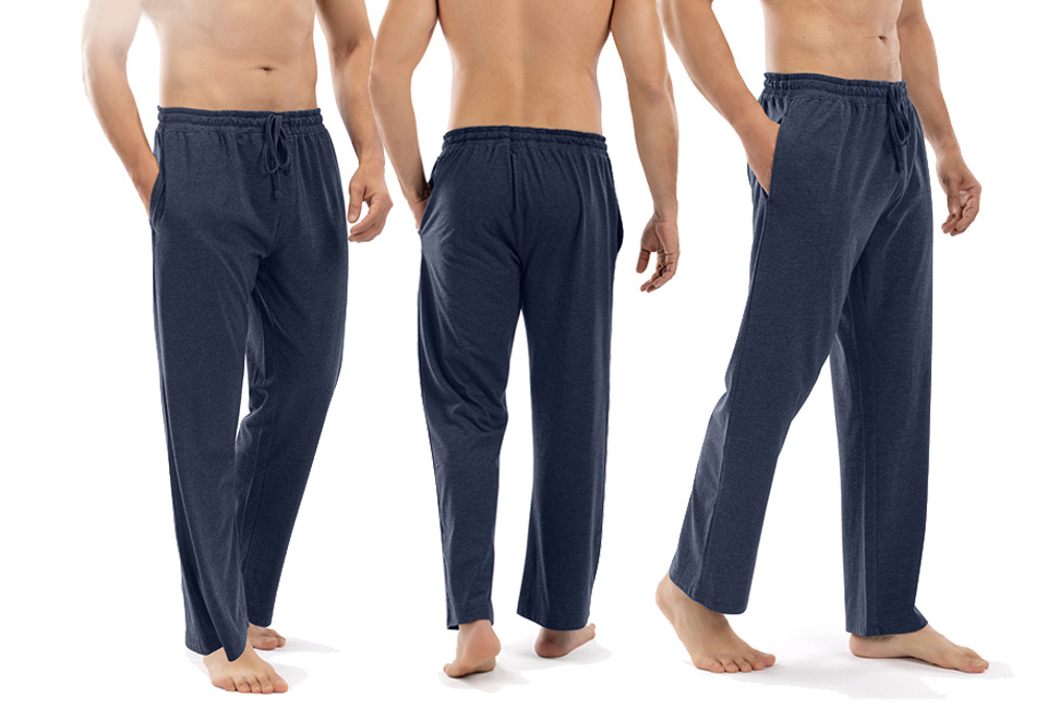Set van 2 heerlijk zachte katoenen pyjamabroeken voor heren