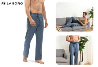 Set van 2 heerlijk zachte katoenen pyjamabroeken voor heren — 7