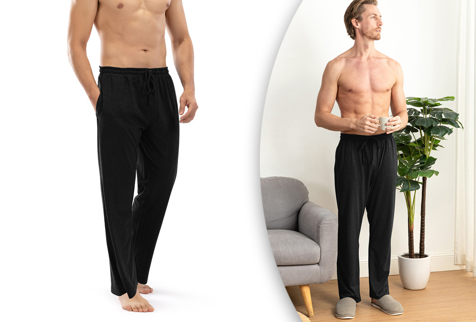 Set van 2 heerlijk zachte katoenen pyjamabroeken voor heren
