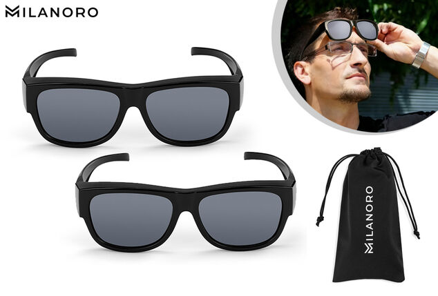 Sur-lunettes de soleil polarisées avec étui de protection inclus, 1+1 gratuit