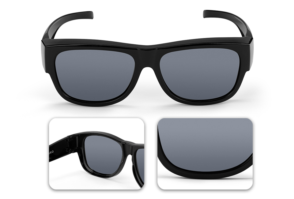 Sur-lunettes de soleil polarisées avec étui de protection inclus, 1+1 gratuit